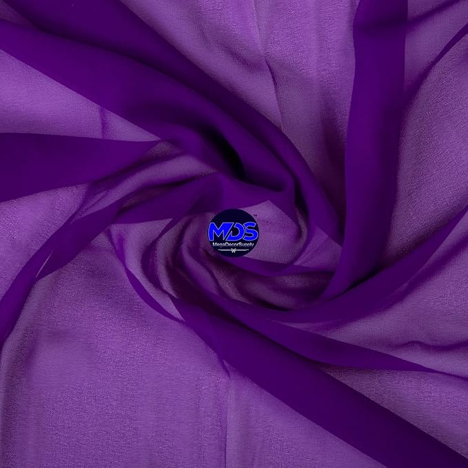 Pack of 20 | Purple | 14ft Chiffon Table Runner 29x170 Inches Long Romantic Rustic Sheer Gauze Runner for Wedding Bridal Shower Birthday Banquets Engagement Spring Easter Boho Decorations - Image 8