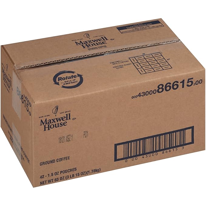 Maxwell House Ground Coffee (42 ct Pack, 1.5 oz Packets)