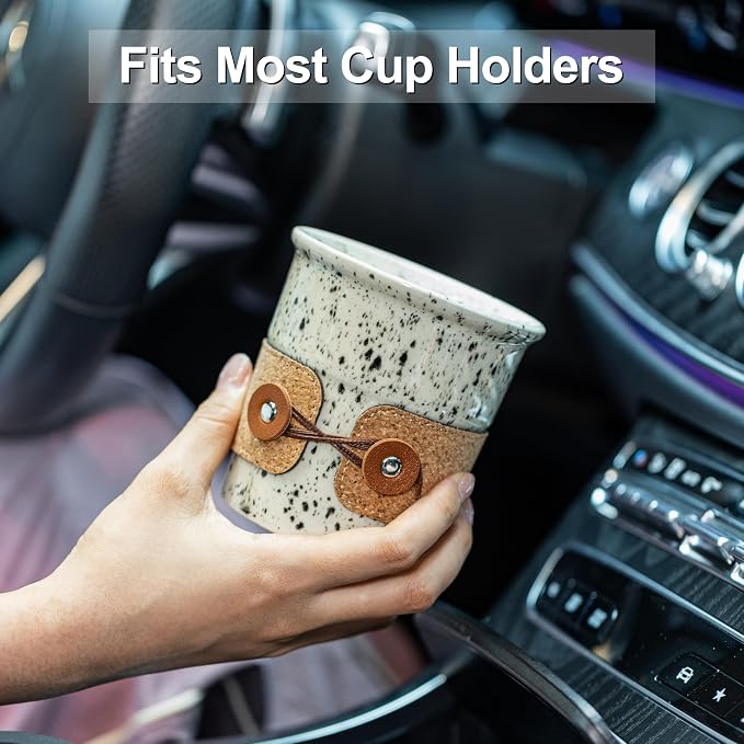 Coffee Travel Mug, Spill Proof Coffee Tumbler Coffee Cup with Lids | Spill Proof Large Tea Mug, Reusable Camping Latte Mugs, Microwave & Dishwasher Safe, Coffee Gifts for Men & Women, 13.5oz - Image 4