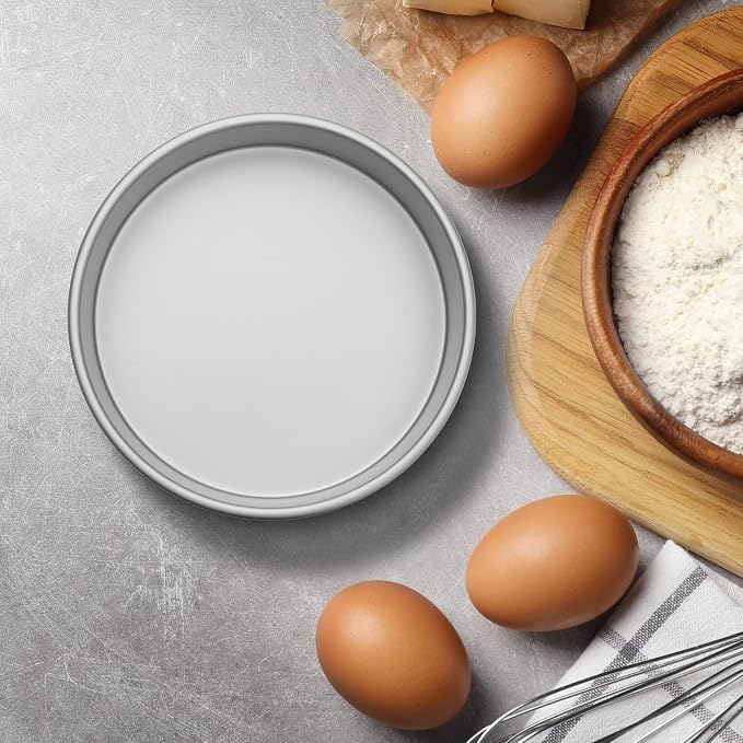 4 x 2 Inch Round Cake Pans, Set of 2 Anodized Aluminum Cake Pans Baking Tins - Image 5