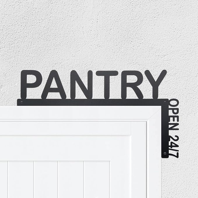 Elegant Pantry Signs for Door Corner Decor - Versatile 9.6" x 5.3" Waterproof and Durable Decorative Plaques for Pantry Decor and Door Topper（right） by Unknown