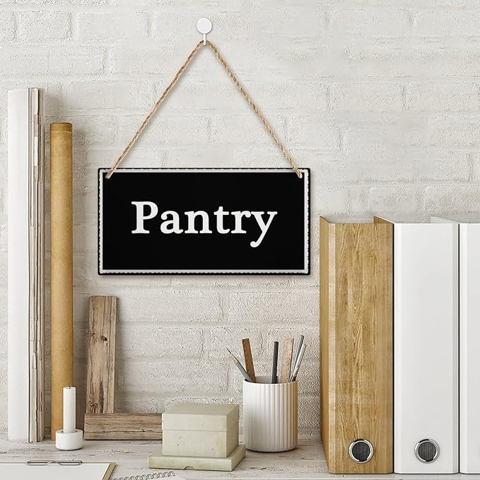 Pantry Sign Vintage Wood Sign Wall Art Decorative Wood Sign Home Decor 12 inch by 6 inch - Image 3