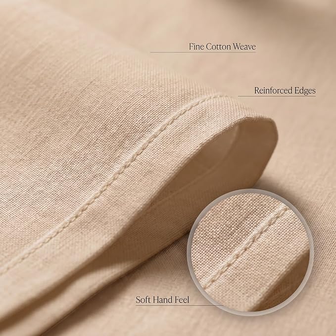 Urban Villa Cloth Napkins Cotton 20x20 (Set of 12) Taupe - Image 5