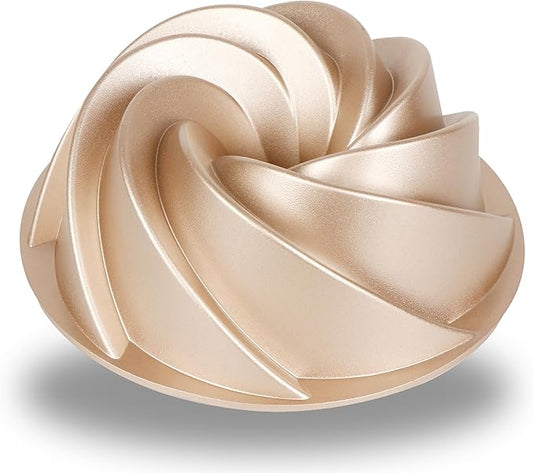 Baker's Secret Nonstick Fluted Cake Pans, Perfect for Fluted Cakes, Die Cast Aluminum Cake Pans, 2 Layers Non-stick Coating For Easy Release, Cake Pan - Cast Aluminum Collection (Marissa) by BakersSecret