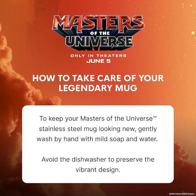 Dragon Glassware x Masters of the Universe Stainless Steel Camp Mug, 12 oz | Insulated Stainless Steel Mug for Coffee, Tea, Matcha, Hot Beverages; Official Masters of the Universe 2026 Movie Mug - Image 8