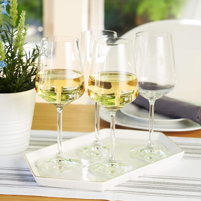 Spiegelau Style Crystal White Wine Glasses Gift Set, Elegant Stemmed Wine Glasses, Stylish Glassware for Dinner Party, Home Bar, Wedding Gifts, Birthday Gifts, Hosting Essentials, 15.5 oz, Set of 4 - Image 8