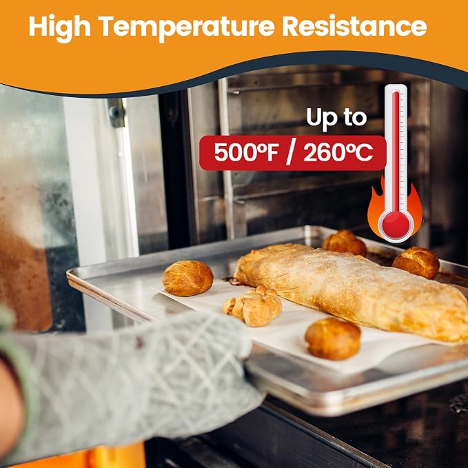 12 Pack Half Size Aluminum Baking Sheet Pan, 18 x 13 in | NSF, Aluminum Commercial Cookie Sheets, Non-Stick, Oven Safe Up to 500℉ - Image 2