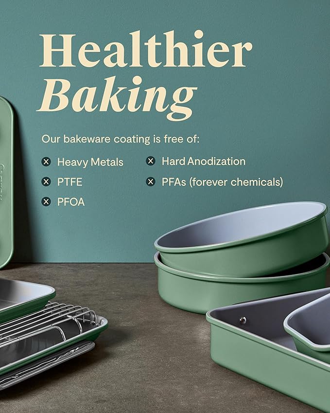 Caraway Non-Stick Ceramic 12-Cup Muffin Pan Duo - Naturally Slick Ceramic Coating - Non-Toxic, PTFE & PFOA Free - Perfect for Cupcakes, Muffins, and More - Perracotta