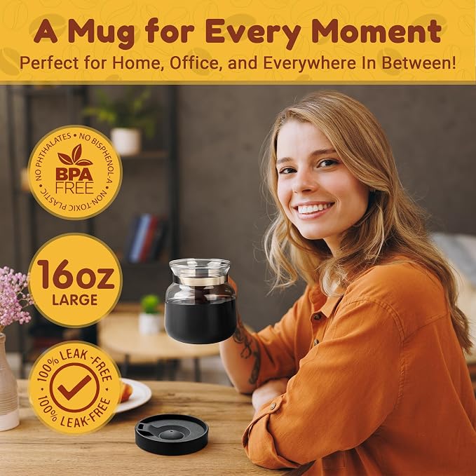 Coffee Pot Mug – The Unique, Funny, Novelty Coffee Mug Perfect Surprise Gift for Coffee Lovers with 4 Hilarious Cork Cup Coasters - Image 4
