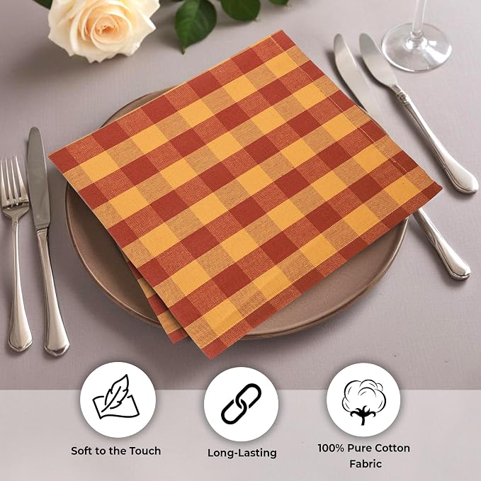 Urban Villa Cloth Napkins Cotton 20x20 (Set of 6) Brigld - Image 5