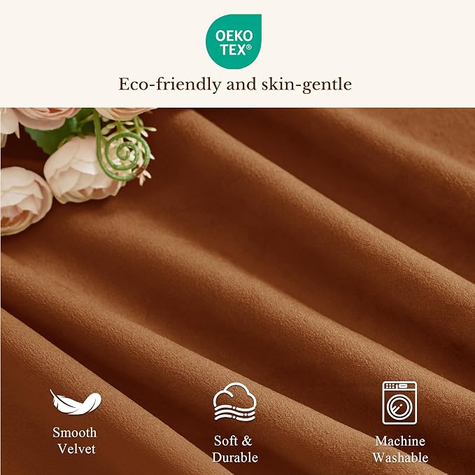 Burnt Orange Fall Decor Window Valance 52x18 Inch 1 Panel | Velvet Wavy Window Treatment for Kitchen, Vibrant Autumn Decoration Short Curtains for Living Room, Bathroom, Basement - Image 8