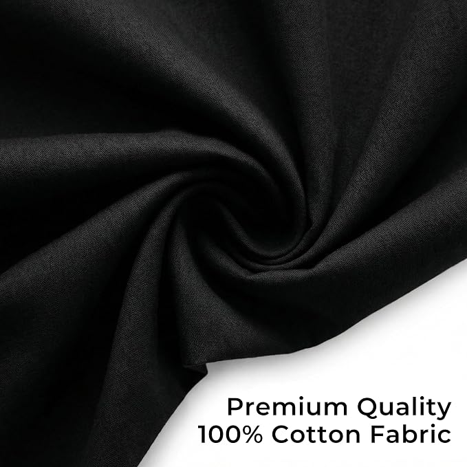 Urban Villa Cotton Grommet Curtains 50x96 (2 Panels) Black - Image 2