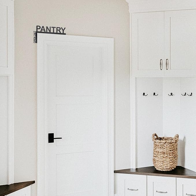 "Elegant Pantry Signs for Door Corner and Topper Decor - Versatile, Durable, and Waterproof 9.6""x5.3"" Decorative Plaque（left） " - Image 6