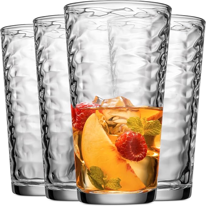 Glaver's Drinking Glasses Set of 10 Highball Glass Cups, 17 Oz Cooler Glassware. Home and Bar Everyday Basic Drinkware Elegant Kitchen Glasses for Water, Juice, Cocktails, Iced Tea. - Image 3