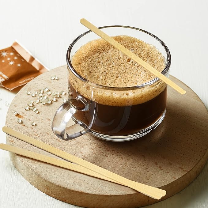 Bamboo Coffee Stirrers, 250 Count of Disposable Coffee Stir Sticks - Stir Sticks For Coffee Bar 5.5 Inch, Stir Sticks with Smooth End, Coffee Stirs for Coffee, Cocktail, Hot Drinks - Image 4