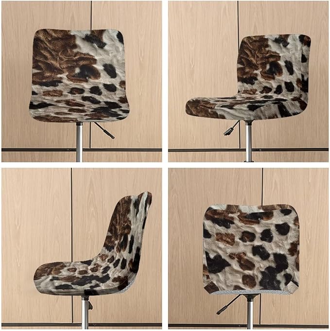 Cowhide Bar Stool Covers Elastic Stretchable High Mid Low Stool Chair Cover for Party Kitchen Club Machine Washable - Image 6