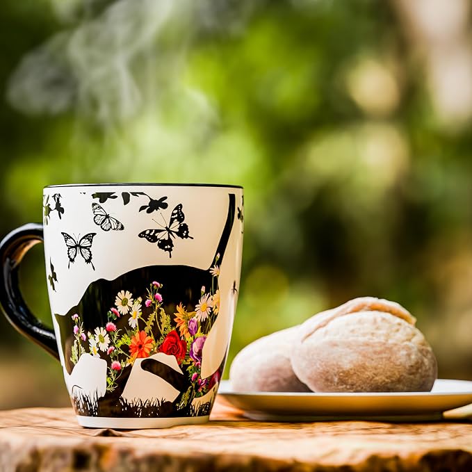 Color Changing Cat Mug for Cat Lovers 12oz | Ceramic Heat Sensitive Coffee Cup for Hot Drinks or Tea | Cute Magic Mug Gift for Women, Mom, Grandma | Perfect Christmas or Holiday Gift for Cat Lovers - Image 3