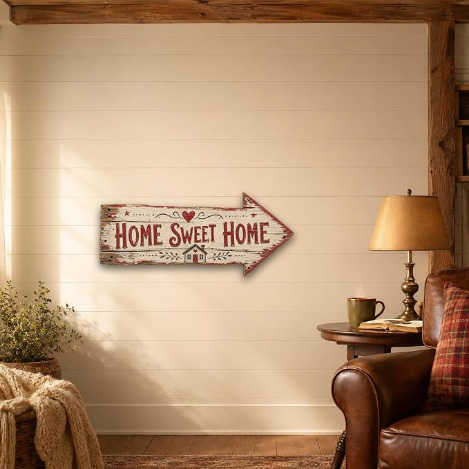Home Sweet Home Right-Pointing Arrow Sign | barnwood look, rustic, durable print, ready to hang - Image 5
