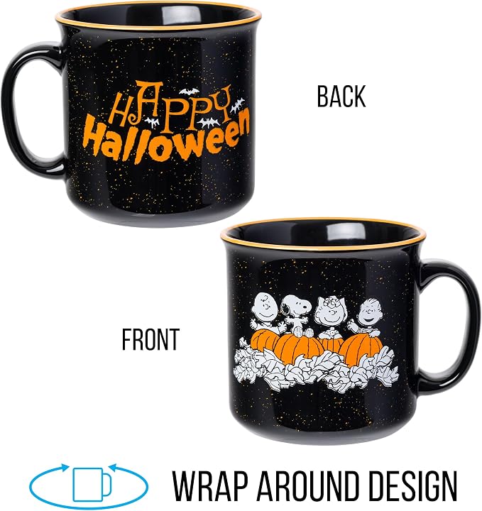 Silver Buffalo Peanuts Halloween Costumes, Ceramic Camper Mug, 20oz | Charlie Brown, Snoopy, Woodstock, Lucy and Linus, 0.59 Liters - Image 5