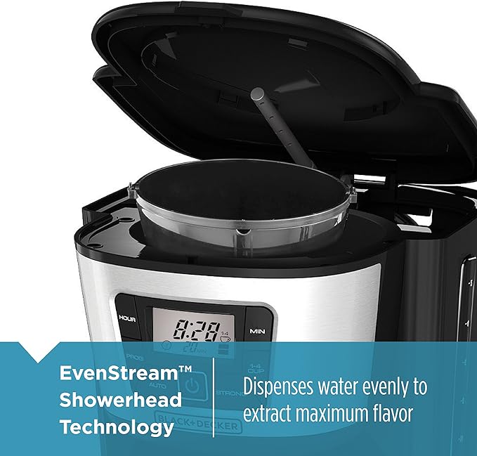 BLACK+DECKER 12-Cup Thermal Coffeemaker, Black/Silver, CM2035B - Image 4