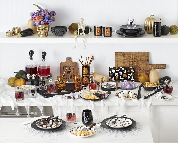 Oneida Vintro Halloween Porcelain Serving Tray | dishwasher safe | 9.75 x 6.25 inch | halloween party entertaining, food tray, halloween kitchen decor - Image 8