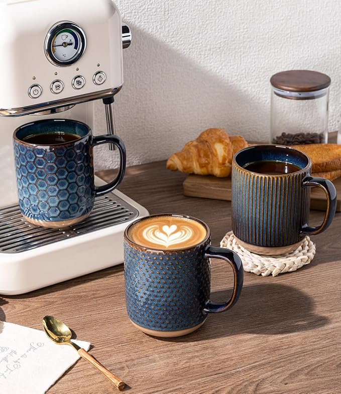 GBhome 16oz Coffee Mugs Set of 4, Large Stoneware Coffee Mugs, Dishwasher & Microwave Safe - Image 5