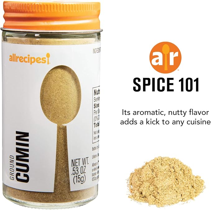 Allrecipes Taste of Mexico (Cilantro, Ground Cumin, Fajita Blend) in Glass Jars with Removable Sifter Caps for Sprinkling, Set of 3 - Image 3