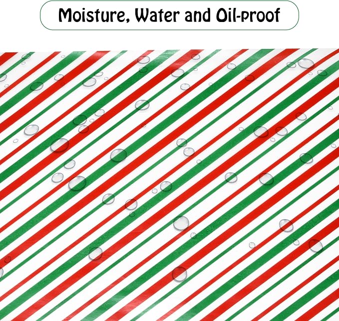 Gift Boutique 120 Sheets Christmas Wax Paper Parchment Paper | Cookie Food Liners Colored Candy Wax Baking Grease Proof Holiday Wrapping Papers for Gifts - Image 5