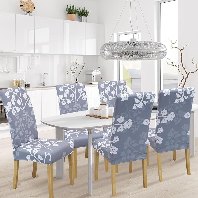 Dining Chair Covers, Stretch Seat Covers, Washable Furniture Protector | Washable, Stretch Fit, Soft, Non Slip, Dining Chair Covers, Seat Protector, Furniture Protector - Image 2
