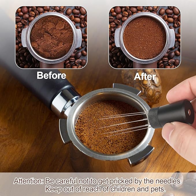 58mm Espresso Tamper Kit - Dual-Spring Calibrated Coffee Tamper, 8-Needle WDT Tool Espresso Distribution Tool, Magnetic Aluminum Dosing Funnel, Reusable Puck Screen, Fit for 58mm Portafilters