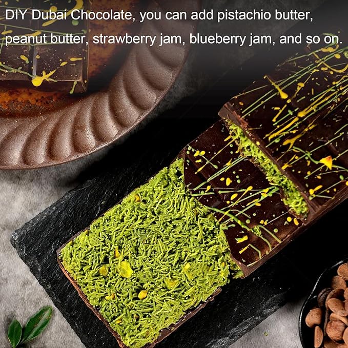 Deep Chocolate Bar Dubai Molds 3 Pack, 1 Inch Deep Large and Thick Silicone Chocolate Bar Silicone Thick Mold for Stuffed Bar, Big Candy Mold
