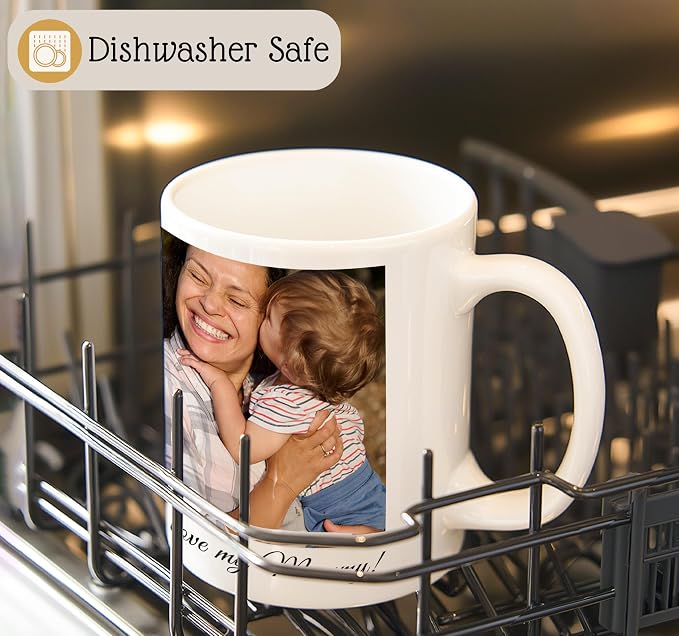 Personalized Coffee Mug | Custom Photo Text and Logo Ceramic Mug | Customized 11 Oz Tea Cup for Men & Women | Unique Gift Idea - Taza Personalizadas Design with Picture or Message | White - Image 2
