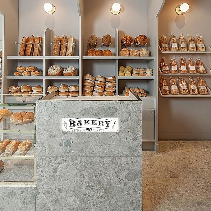 Bakery Sign Retro Store Tin Sign Vintage Decor Metal Poster 4×16 Inches For Kitchen Home Gifts For Cooking Lovers - Image 5