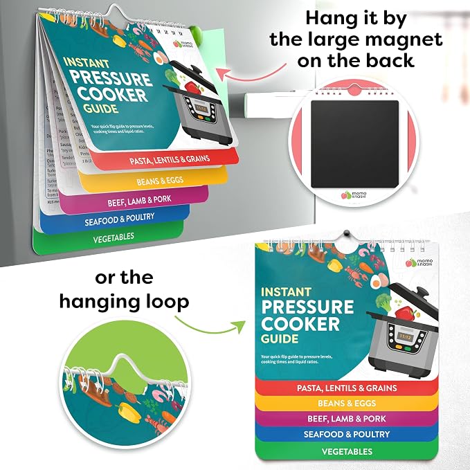 Instant Pot Magnetic Cheat Sheet Magnet - Instant Pot Accessories - Cookbooks Pressure Cooker Cooking Guide - Instapot Booklet - Instantpot Cooking - Kitchen Gifts for Women - Kitchen Gadgets - Image 5