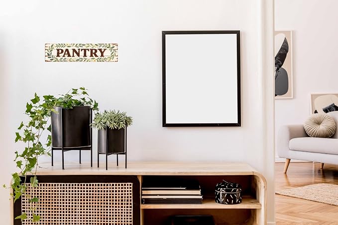 Pantry Metal Sign 4x16in Rustic Kitchen Plaque for Food Storage Wall Decor Organizational Gift - Image 4