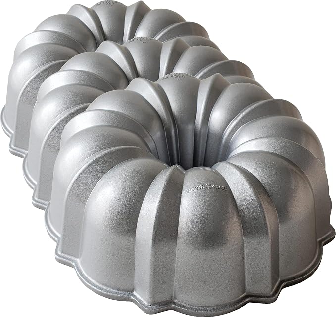 Nordic Ware Original Bundt, 12-Cup, Silver (Pack of 3) by NordicWare
