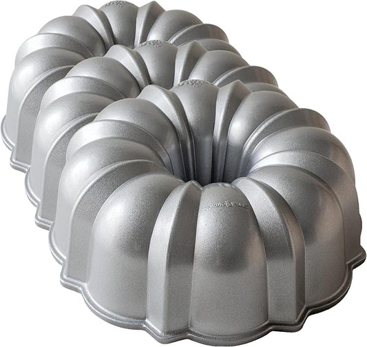 Nordic Ware Original Bundt, 12-Cup, Silver (Pack of 3) by NordicWare