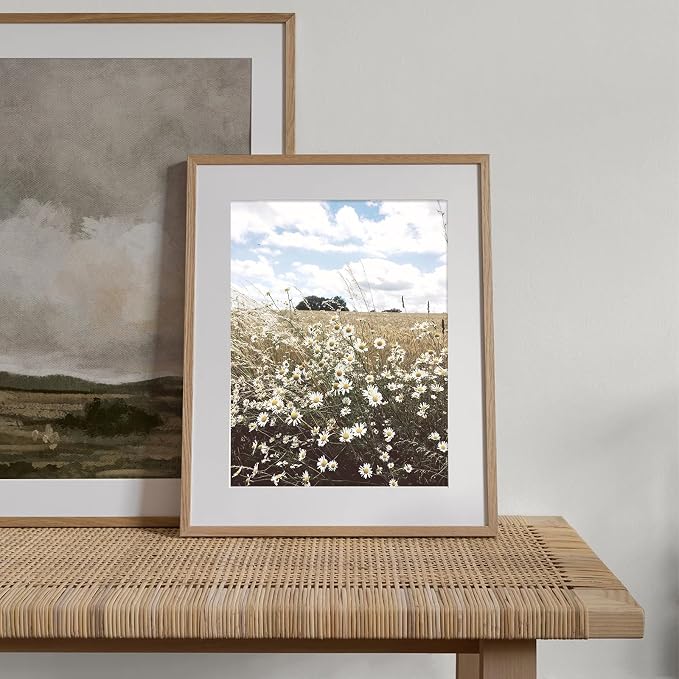 XOCUUI Wall Art for Living Room Landscape Canvas Wall Decor Meadow with Flowers Vintage Paintings Classical Wildflower Field Scene Boho Floral Pictures Decor Gifts for Bathroom Bedroom 8x10 Unframed - Image 2