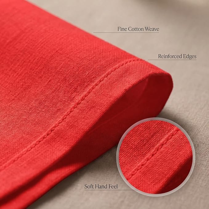 Urban Villa Cloth Napkins Cotton 20x20 (Set of 12) Red - Image 5