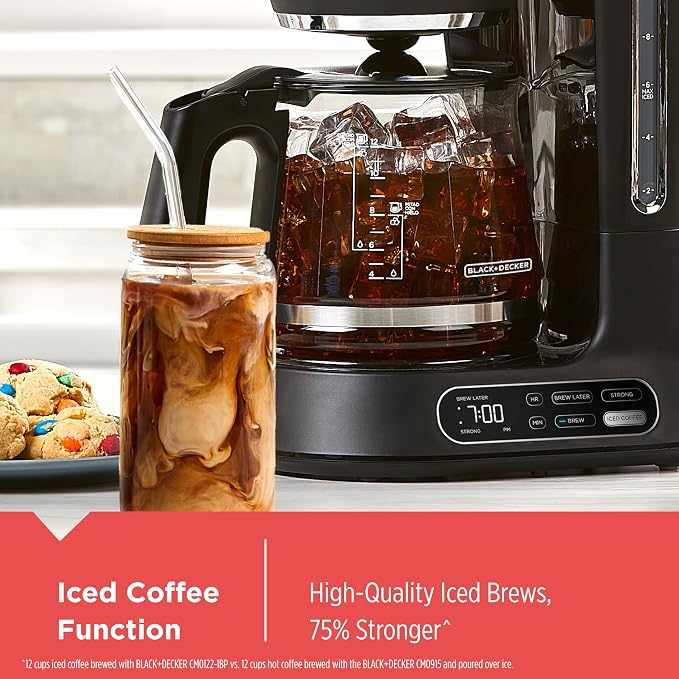 BLACK+DECKER 5-Cup Programmable Coffee Maker | Compact 5-cup coffee maker with Vortex brewing, Sneak-A-Cup and programmable auto brew. - Image 3