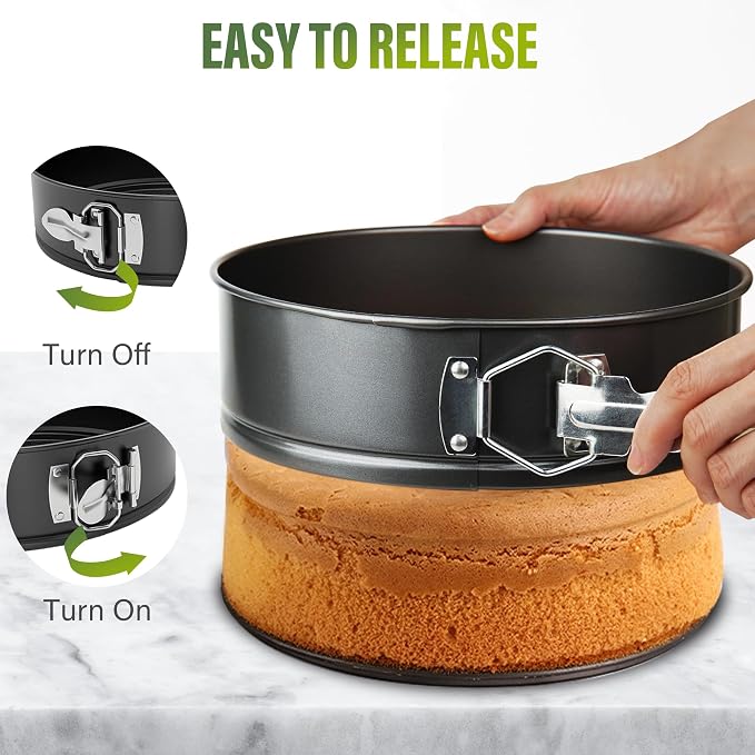 Vakoo 9 Inch Springform Pan - Nonstick, Leakproof Cheesecake Pan for Baking, Easy Release, No Parchment Paper Needed - Image 5