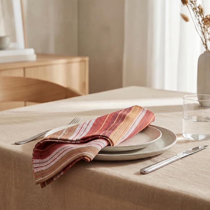 Urban Villa Cloth Napkins Cotton 20x20 (Set of 12) Fall Dobby - Image 4