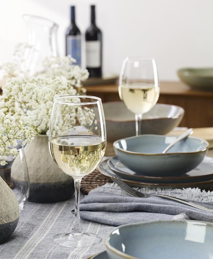 Oneida 5 O'Clock All-Purpose Wine Glasses, 16oz, Set of 4 | dishwasher safe | 9 inch height | everyday hosting gift | 16oz, gift for women, drinking glasses set - Image 3
