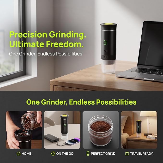 Portable Espresso Maker, Portable Coffee Maker, Mini Coffee Machine Hot & Cold Extraction with 150Ml Cup for Car Home Travel RV Hiking 3 In 1 - Image 4