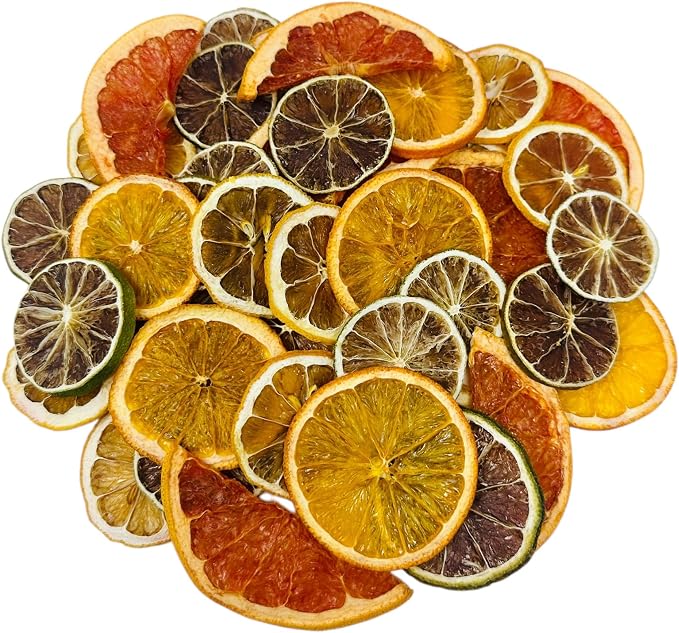 Utama Dehydrated Citrus - 55+ Piece Dried Lemon/Lime/Orange/Grapefruit - Cocktail/Food Garnishing - Citrus Potpourri - Mixed Dried Fruit Box - Made in the USA by Utama