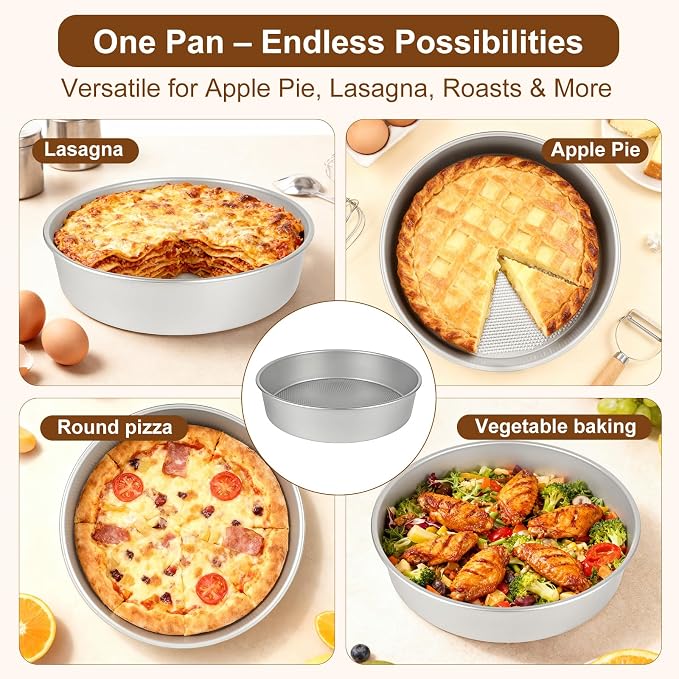 9 Inch Round Cake Pan Set of 2 – Nonstick Cake Pans for Baking, Heavy Duty Steel with Honeycomb Texture, Easy Release & Even Heating, Ideal for Layer Cakes, Cheesecakes & Bakeware Gift Set - Image 8