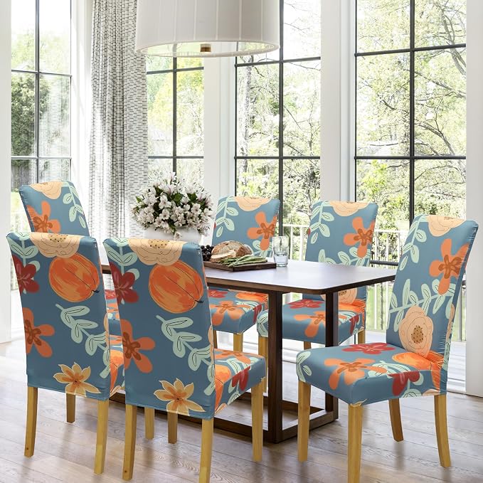 Dining Chair Covers, Stretch Seat Covers, Washable Furniture Protector | 4 Pack, Washable, Stretch Fit, Soft, Non Slip, Dining Chair Covers, Seat Protector, Furniture Cover,Easy Clean - Image 2