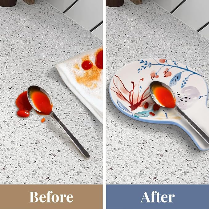 Bico Blossom Symphony Spoon Rest for Stove Top, Ceramic Spoon Holder for Kitchen Counter, Easy to Clean Coffee Spoon Rest Dishwasher Safe, Kitchen Cooking Utensil Rest for Ladles Spatula - Image 7