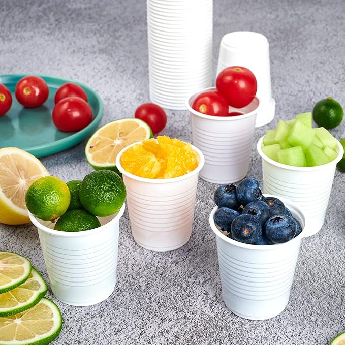 Lilymicky 500 Pack 3 oz Disposable Plastic Cups, 3 Ounce Plastic Bathroom Cups, Small Jelly Party Shot for Tasting, Drinking and Party