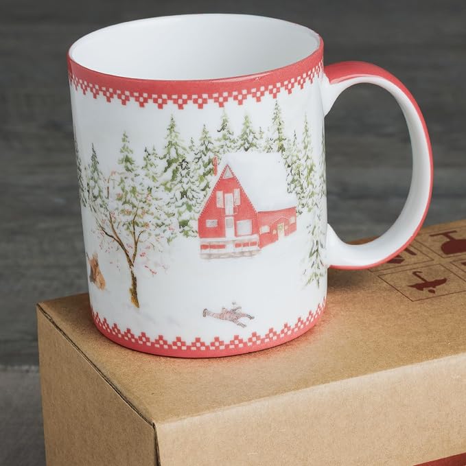 Maison d' Hermine Coffee Mug with Handles Tea Cups (15 Ounce, Pack of 1) | Fine Bone China Coffee Mugs for Hot Beverages Cappuccino Latte Home Restaurant Spring Summer -Rural Christmas - Jokkmokk - Image 8